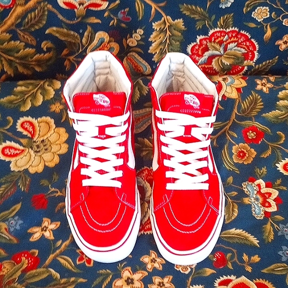 Vans Other - Men's Red & White High Top Vans!*